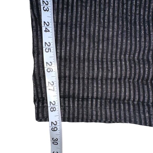 Sundance Amelia Linen Blend Black Pinstripe Pants 14 - Picture 8 of 10